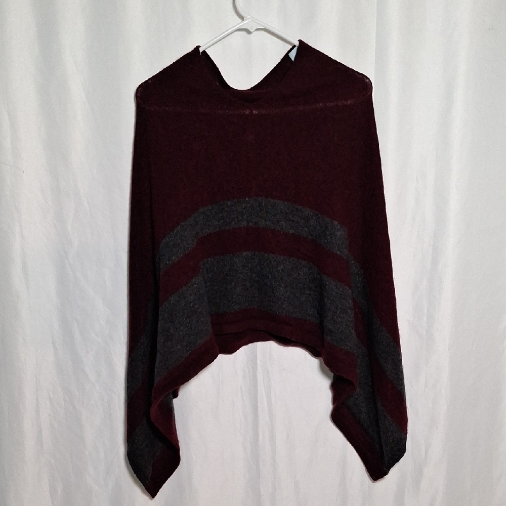 Celeste Purple and Gray Knit Poncho Shrug